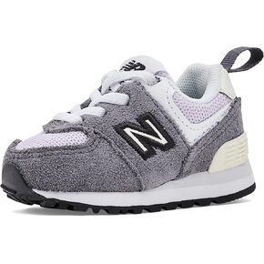 New Balance Kids 574 V1 70s Racing Lace-up Sneaker, Lilac Glo/Bright Lavender, 1 Wide US Unisex Little in Kuwait