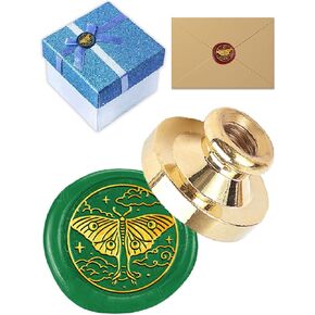 1Pcs Moth Brass Wax Seal Stamp Head, Metal Stamp Head Cloud DIY Craft Seal Tool for Envelopes Party Invitation Envelope Gift Wrapping Thanksgiving Card, 25x14.5mm in Kuwait