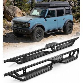 Xprite Running Boards Compatible with 2021-2026 Ford Bronco 4-Door, 6.5" Heavy Duty Side Steps Nerf Bars, Two-Step Anti-Slip Design, Rock Sliders Side Rails, Textured Black in Kuwait