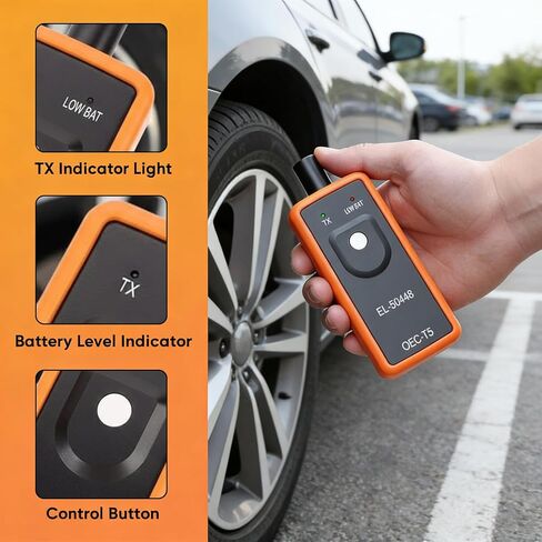أداة إعادة ضبط TPMS لمستشعر ضغط الإطارات - EL-50448 أداة تنشيط إعادة ضبط مستشعر ضغط الإطارات، أداة برمجة TPMS بزر واحد مع أجهزة OEC-T5 لمركبات جنرال موتورز (عبوة واحدة) in Kuwait