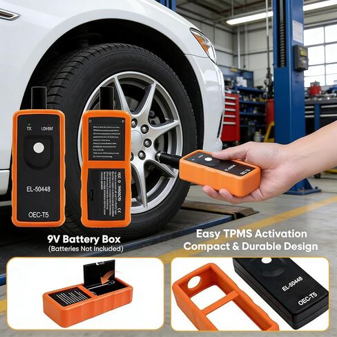 أداة إعادة ضبط TPMS لمستشعر ضغط الإطارات - EL-50448 أداة تنشيط إعادة ضبط مستشعر ضغط الإطارات، أداة برمجة TPMS بزر واحد مع أجهزة OEC-T5 لمركبات جنرال موتورز (عبوة واحدة) in Kuwait