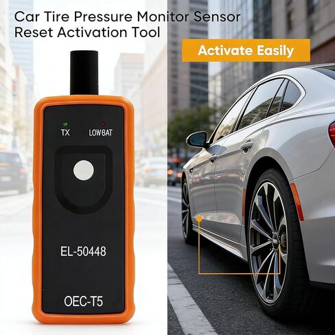أداة إعادة ضبط TPMS لمستشعر ضغط الإطارات - EL-50448 أداة تنشيط إعادة ضبط مستشعر ضغط الإطارات، أداة برمجة TPMS بزر واحد مع أجهزة OEC-T5 لمركبات جنرال موتورز (عبوة واحدة) in Kuwait