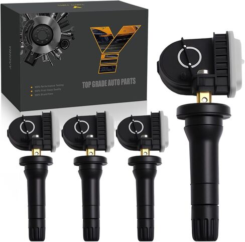 مستشعر TPMS مبرمج مسبقًا، مستشعر مراقبة ضغط الإطارات F2GZ1A189A مناسب لسيارة Ford Bronco Ecosport Edge Expedition Explorer F150 Fusion Mustang Ranger، مناسب لسيارة Lincoln Mark LT MKX - 315 ميجا هرتز (4) in Kuwait