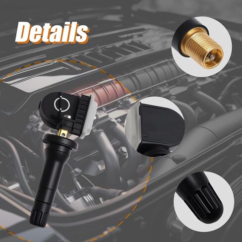 مستشعر TPMS مبرمج مسبقًا، مستشعر مراقبة ضغط الإطارات F2GZ1A189A مناسب لسيارة Ford Bronco Ecosport Edge Expedition Explorer F150 Fusion Mustang Ranger، مناسب لسيارة Lincoln Mark LT MKX - 315 ميجا هرتز (4) in Kuwait