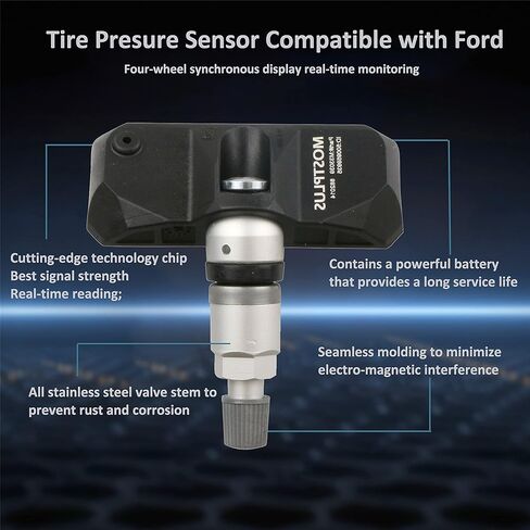 Mostplus 433MHZ مستشعر ضغط الإطارات TPMS 36236798726 36236781847 متوافق مع BMW 325i 328i 335i 528i 550i 750i X3 X5 X6 Z4 4 قطعة in Kuwait
