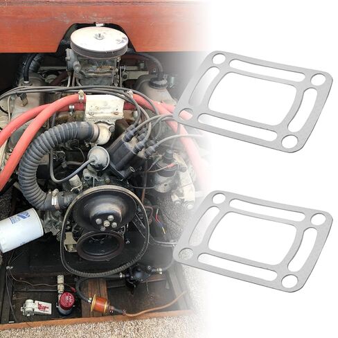 MDEOOSKY 18-0943 قطعتان من حشية كوع العادم، بديلة لـ OMC Inboard 305 350 454 HP، يستبدل 3863191، 909786، 351325، 3850496 in Kuwait
