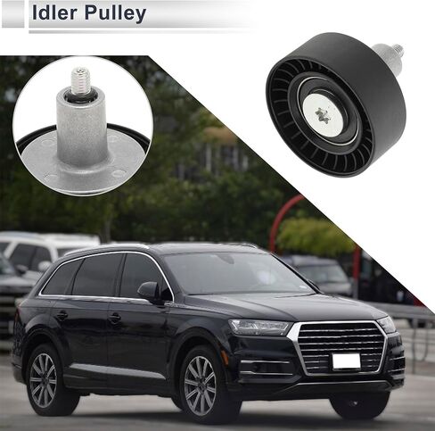 Motoforti Drive Belt Idler Pulley for Audi A6 2018-2024 Serpentine Tensioner Pulley Idler with Bolt Washer No.06M903341D Plastic Black 1 Pcs in Kuwait