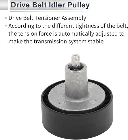 Motoforti Drive Belt Idler Pulley for Audi A6 2018-2024 Serpentine Tensioner Pulley Idler with Bolt Washer No.06M903341D Plastic Black 1 Pcs in Kuwait