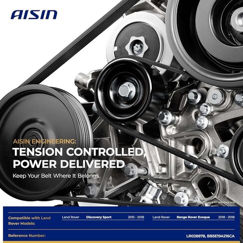 AISIN AFTERMARKET BTLR-00312 Drive Belt Idler Pulley - Compatible with Land Rover Discovery Sport 2015-2018, Range Rover Evoque 2018 - L4 2.0L in Kuwait