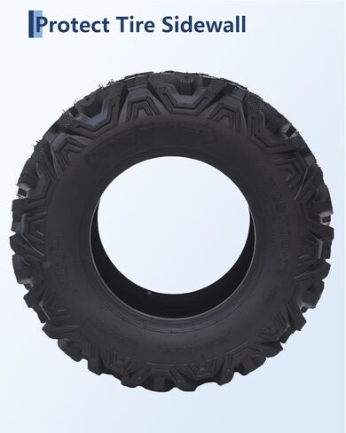 مجموعة من إطارات Garvee مكونة من 2 إطارات ATV مقاس 25x10-12، إطارات للطرق الوعرة مكونة من 6 طبقات بدون أنبوب لجميع التضاريس، 25x10x12 in Kuwait