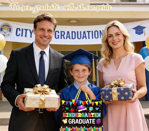 GMEMNOV Kindergarten Graduation Gift Bags 2026 - My First Graduation Gifts Bag with Tissue Paper Graduation Party Favor Bags for Boys Girls Preschool Pre-k Kindergarten Graduation Paper Bag in Saudi Arabia