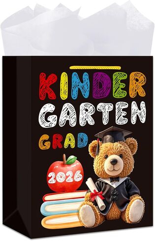 GMEMNOV Kindergarten Graduation Gift Bags 2026 - My First Graduation Gifts Bag with Tissue Paper Graduation Party Favor Bags for Boys Girls Preschool Pre-k Kindergarten Graduation Paper Bag in Saudi Arabia