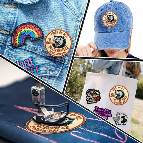 First of All I'm God's Masterpiece Patch, 3 Inches Sew On, Iron On Opossum Religious Bible Embroidered Patches for Backpack, Jacket, Hat, Jeans DIY Uniform Clothes Gift for Men Women Kids Size 3 Inch in Kuwait