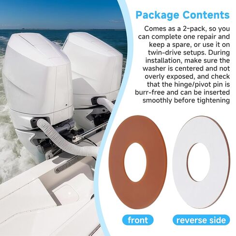 (2-Pack) 72498 Bell Housing Fiber Washer, Compatible with MerCruiser sterndrive outdrive R, MR, Alpha One and Alpha One Gen II, Replaces 12-72498, 8M0162651, 12-8M0162651 in Saudi Arabia