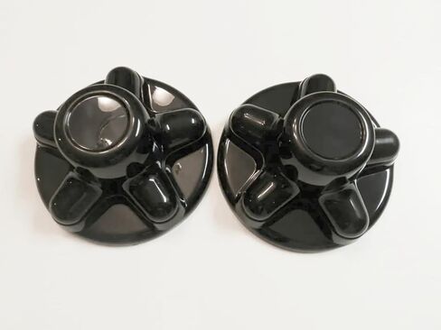 2 Pack QT545CHN Black Trailer Wheel Hub Cap Covers 5 Lug 5 x 4.5 Pattern fit for Cargo Camper in Kuwait