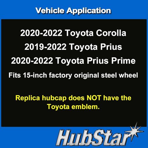 Hubcap Replacement for Toyota Prius 2019-2022, 15-inch Replica Wheel Cover (Set of 4) Silver in Saudi Arabia