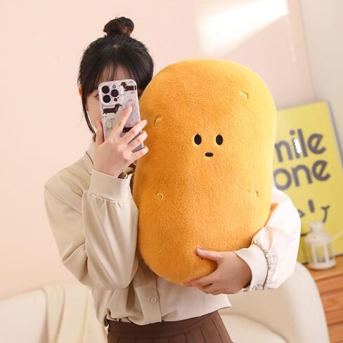 funnykitten Potato Plush, Kawaii Stuffed Potato Pillow Soft Realistic Potato Plushie Toy Funny Food Plush Pillows Gift for Home Decor Party, 21.6 inch in Saudi Arabia