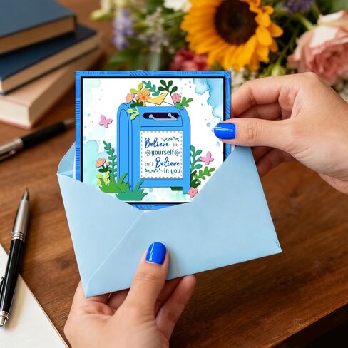 GLOBLELAND Vintage Emails Clear Stamps and Cutting Dies Set for Card Making Daily Greetings and Blessings Silicone Transparent Stamp Post Sentiments Die Cuts for DIY Scrapbooking Embossing Photo Album in Kuwait