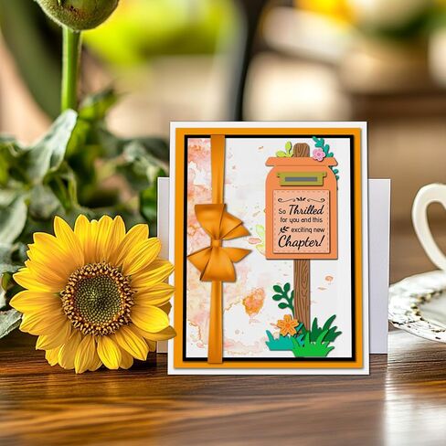 GLOBLELAND Vintage Emails Clear Stamps and Cutting Dies Set for Card Making Daily Greetings and Blessings Silicone Transparent Stamp Post Sentiments Die Cuts for DIY Scrapbooking Embossing Photo Album in Kuwait