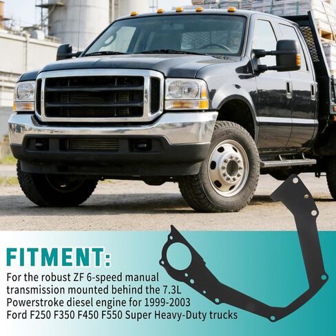 Motoparty for Ford F250 F350 F450 F550 1999-2003 ZF6 Transmission Spacer Plate Adapter Super Duty 7.3 7.3L Powerstroke Diesel in Kuwait