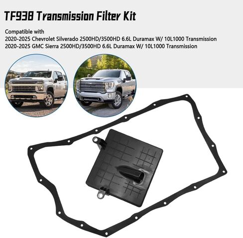 Transmission Filter Kit Fit for Chevy Silverado 2500HD/3500HD GMC Sierra 2500HD/3500HD 2020-2025 w/Gasket Kit with Seal Replace TF938 24298004 in Saudi Arabia
