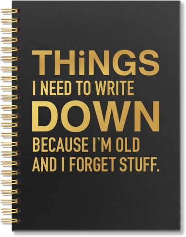 Things I'll Forget If I Don't Write Them Down Immediately Pink Spiral Notebook, Funny Sarcastic Work Notebook for Adults, Humor Office Gag Gifts New Job Gifts for Women Coworker Boss Sister in Saudi Arabia