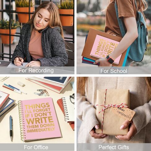 Things I'll Forget If I Don't Write Them Down Immediately Pink Spiral Notebook, Funny Sarcastic Work Notebook for Adults, Humor Office Gag Gifts New Job Gifts for Women Coworker Boss Sister in Saudi Arabia