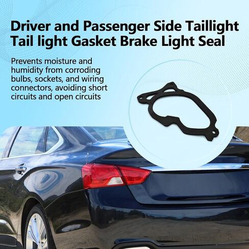 Taillight Tail light Gasket Brake Light Seal Driver and Passenger Side Compatible with Chevy Impala 2014-2020 Replaces 84393449 in Kuwait