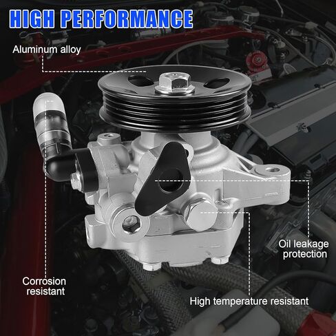 21-5267 Power Steering Pump with Pulley, For Honda Civic Coupe/Sedan 1.7L 2001-2005, For Acura EL 2001-2005 -L4 1.7L, Replace# 96319M, 06561PLA505RM, 56110PLA013 in Saudi Arabia