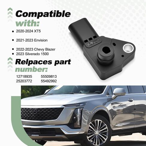 مستشعر ضغط علبة المرافق متوافق مع 2020-2024 XT5 2021-2023 Envision 2022-2023 Chevy Blazer 2023 Silverado 1500 استبدال 12718935 25203772 55509813 55492992 in Kuwait
