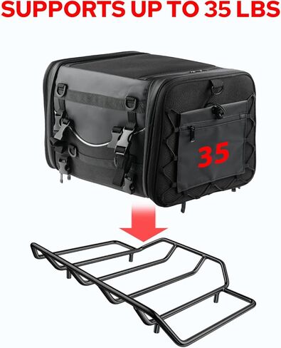 Tour Pack Luggage Rack Air Wing Trunk Top Rack Motorcycle Tour Pack Rack Compatible for Harley Touring Street Glide Electra Glide Road Glide Road King Ultra Limited 1984-Later, Black in Kuwait