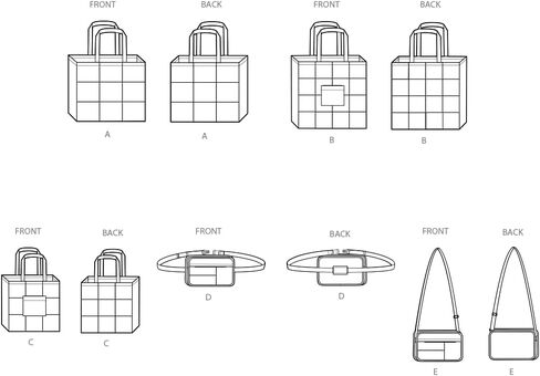 Simplicity SS3086OS Easy to Make Lined Patchwork Bags Sewing Pattern Packet, Design Code S3086, One Size in Kuwait