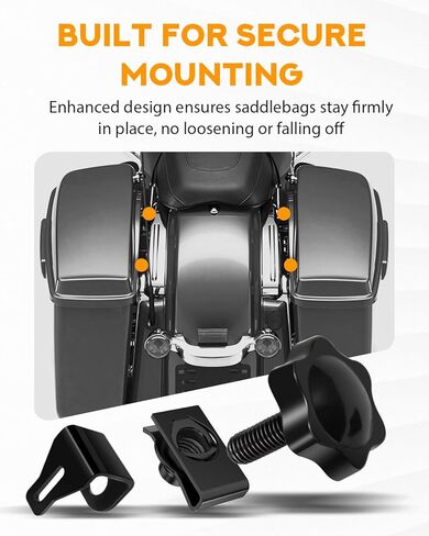 PBYMT Theft Deterrent Saddlebag Locks, Saddle Bag Bolts Mounting Screws Compatible for Harley Davidson Touring Road King Street Glide Electra Glide Road Glide 1988-Later in Kuwait