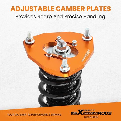 maxpeedingrods Coilovers لـ Mitsubishi Lancer ES/OZ/Ralliart FWD 2002-2006، دعامات طقم تعليق Coilovers قابلة للتعديل للارتفاع، دعامات ممتص الصدمات للتخميد مسبقًا، مجموعة خفض Gol in Kuwait