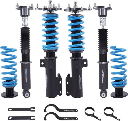 maXpeedingrods Coilover for Mercedes-Benz E-Class W212 2010-2016, 24 Levels Damper Adjustable Coilovers Suspension Kit Strut, Height Adjustable Shock Absorber Struts, T6 Upgraded Lowering Kits Blue in Kuwait