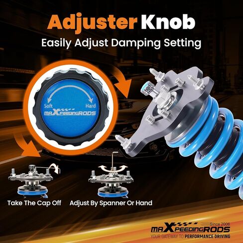 maXpeedingrods Coilover for Mercedes-Benz E-Class W212 2010-2016, 24 Levels Damper Adjustable Coilovers Suspension Kit Strut, Height Adjustable Shock Absorber Struts, T6 Upgraded Lowering Kits Blue in Kuwait