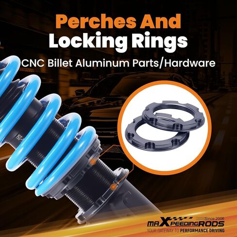 maXpeedingrods Coilover for Mercedes-Benz E-Class W212 2010-2016, 24 Levels Damper Adjustable Coilovers Suspension Kit Strut, Height Adjustable Shock Absorber Struts, T6 Upgraded Lowering Kits Blue in Kuwait