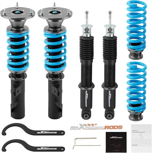 maxpeedingrods Coilovers لكاديلاك ATS RWD 2013-2019، لكاديلاك CTS RWD 2014+، طقم تعليق كويلوفيرز قابل للتعديل من 24 مستوى، ممتص صدمات قابل للتعديل للارتفاع، مجموعات خفض T6 مطورة in Kuwait