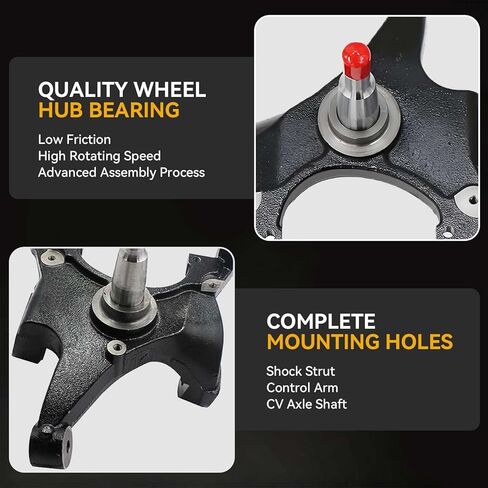 2" Drop Spindles, Front Lowering Knuckle Kit Compatible with 1988-1998 Chevy Silverado C1500 C2500 Suburban GMC Sierra 2WD, # M0117K17-1, M0117K17-2 in Saudi Arabia