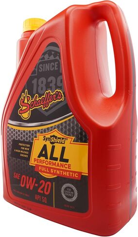 شركة شيفر للتصنيع 6020-006S SynShield زيت محرك بنزين صناعي كامل الأداء 0W-20 للمحركات الجديدة والعالية الأميال، زجاجة سعة 1 جالون in Kuwait