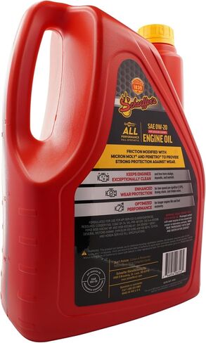شركة شيفر للتصنيع 6020-006S SynShield زيت محرك بنزين صناعي كامل الأداء 0W-20 للمحركات الجديدة والعالية الأميال، زجاجة سعة 1 جالون in Kuwait