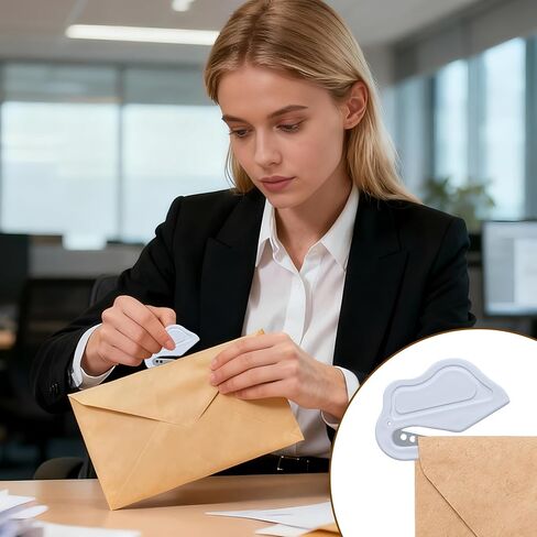 4 Pack Letter Opener Envelope Slitter,Mail Cutter with Safety Concealed Sharp Blade Neatly Opened Without Damage,Envelope Opener for Women,Men,Worker,Students,Home,Office,Postal for Package,Paper Cut in Saudi Arabia