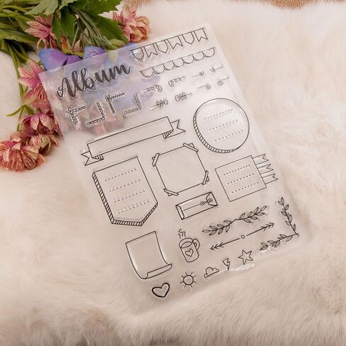 Craft Album Banner Frame Basic Clear Stamp for Card Making Decoration and Scrapbooking in Kuwait