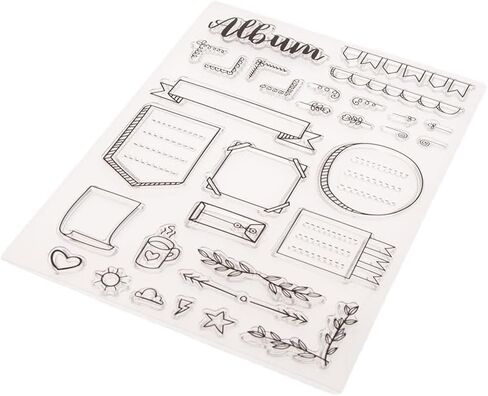 Craft Album Banner Frame Basic Clear Stamp for Card Making Decoration and Scrapbooking in Kuwait