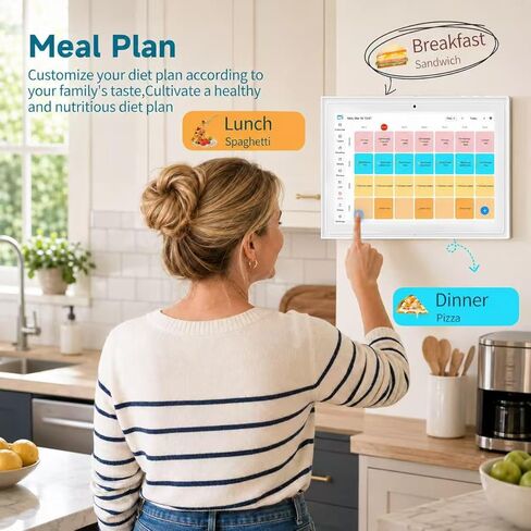 Digital Calendar, 10.1-inch Smart Wall Planner Electronic Calendar & Chore Chart, Smart Touchscreen Interactive Display for Family Schedules, Organize Your Daily & Family Routines, Desk & Wall Mount in Saudi Arabia