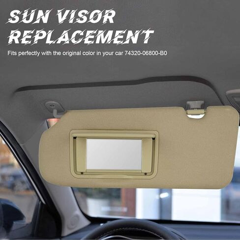 Beige Passenger Right Side Sun Visor Replacement Compatible with Honda CRV 2017 2018 2019 2020 2021 2022 Replace 83230TLAA12ZA in Kuwait