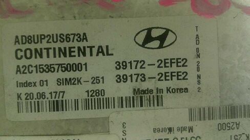 وحدة التحكم في المحرك ECM 2.0L تناسب 17-18 متوافقة مع Hyundai Elantra 39173-2EFE2 391732EFE2 in Kuwait