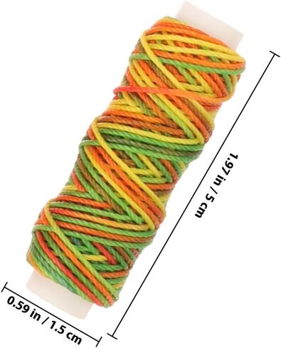 12 Rolls Waxed Threads Thick Thread Polyester Assorted Color Easy to Carry Practical for Repairs and DIY Projects in Kuwait