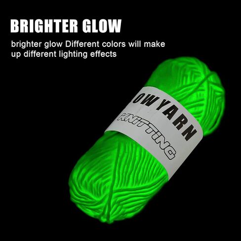 2 Rolls Glow in The Dark DIY Chunky Yarn Super Bundle - Thick Light Yarn for Hand Knitting, Crochet & Sewing - Neon Green Lime Green - Perfect for Beginners, Art & Crafts, Party Decorations in Kuwait