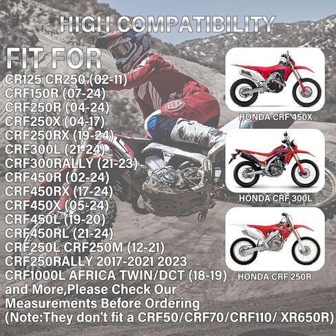 أوتاد قدم الدراجة الترابية باستخدام الحاسب الآلي منصة واسعة مع نوابض لهوندا CRF150R CRF250R CRF450R CRF250X CRF450X CRF300L CRF250L CR125 CR250 CRF450RL CRF1000L ألومنيوم قابل للاستبدال (أسود) in Kuwait